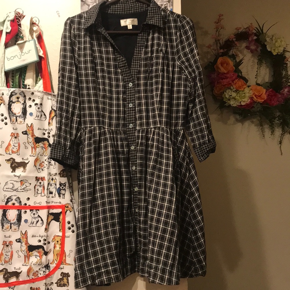 Black and white plaid dress